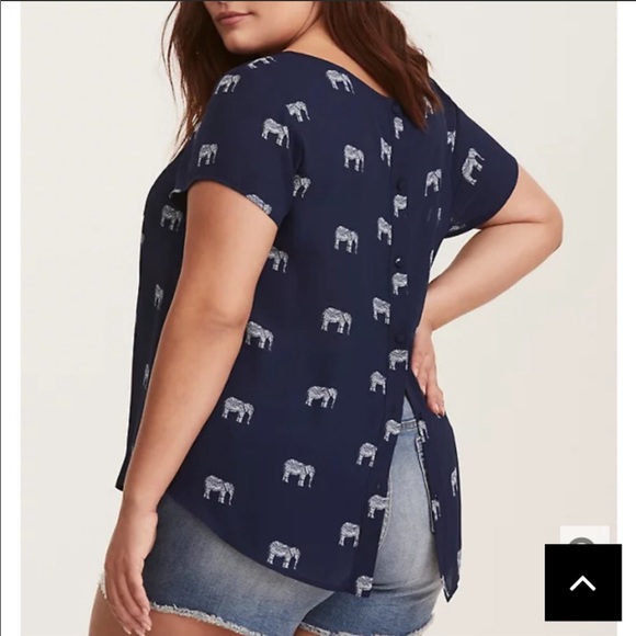 TORRID Elephant Print Top - Picture 2 of 10